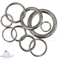 O-Ring 5 x 40 mm welded, polished - Stainless steel V4A