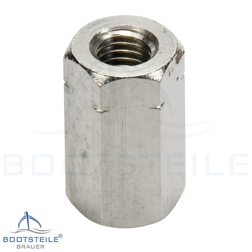 Hexagon nuts, height 3 d, M6 DIN 6334 - Stainless steel V2A