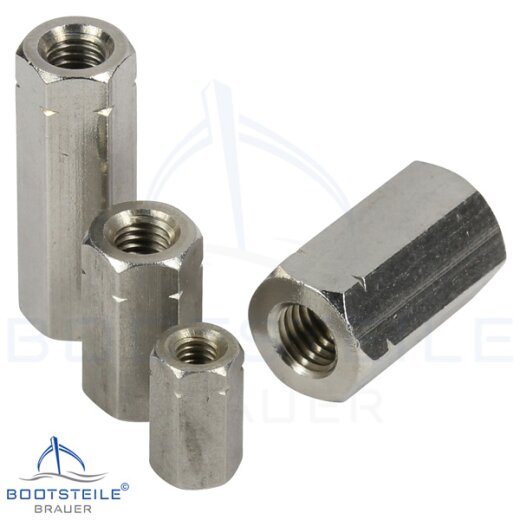 Hexagon nuts, height 3 d, DIN 6334 - Stainless steel V4A