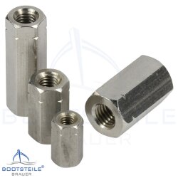 Hexagon nuts, height 3 d, M16 DIN 6334 - Stainless steel V4A
