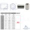 Hexagon nuts, height 3 d, M20 DIN 6334 - Stainless steel V4A