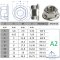 Hexagon flange nuts with serration DIN 6923 - stainless steel A2 (AISI304)