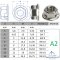 Hexagon flange nuts with serration DIN 6923 - M4 - stainless steel A2 (AISI304)