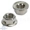 Hexagon flange nuts with serration DIN 6923 - M4 - stainless steel A2 (AISI304)