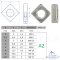 Square nuts thin type DIN 562 - Stainless steel V2A