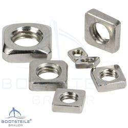 Square nuts thin type M4 DIN 562 - Stainless steel V2A