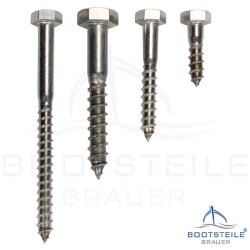 Hexagon head wood screws DIN 571 - 12 mm - stainless steel A2
