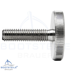Knurled thumb screws, thin type DIN 653 - M2,5 - stainless steel A1