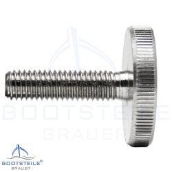 Knurled thumb screws, thin type DIN 653 - M5 - stainless...