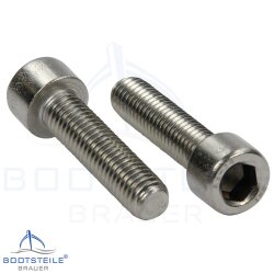 Vis à tête cylindrique à six pans creux  DIN 912 (ISO 4762) - M3 X 8 mm, Fil partiel - acier inoxydable A2 (AISI 304)