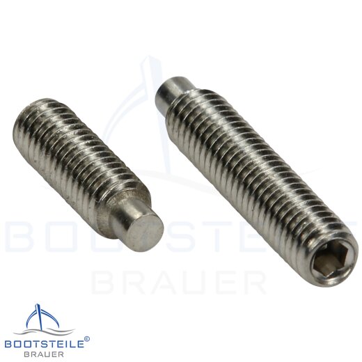 Gewindestifte M4 X 25 mit Innensechskant u. Zapfen DIN 915 Edelstahl A2