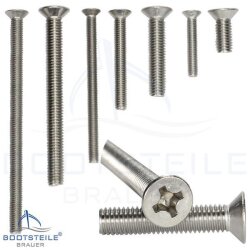 Cross recessed countersunk head screws DIN 965 PH -M4 - stainless steel A4 (AISI 316)