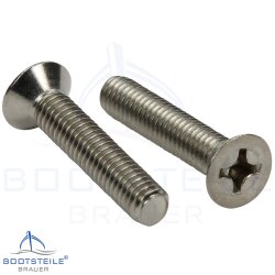 Cross recessed raised countersunk head screws DIN 966 H - M3 X 14 mm - acier inoxydable A2 (AISI 304)