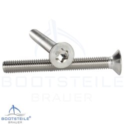 Hexalobular socket countersunk flat head screws ISO 14581 - M2 -  stainless steel A2 (AISI 304)