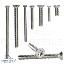 Hexalobular socket countersunk flat head screws ISO 14581 - M2,5 -  stainless steel A2 (AISI 304)