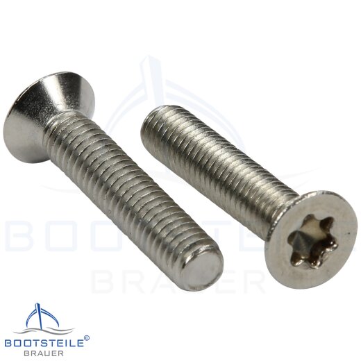 Senkkopfschrauben mit Innensechsrund DIN 965 - M6 X 10 mm - T30 - Edelstahl A2 (AISI 304)