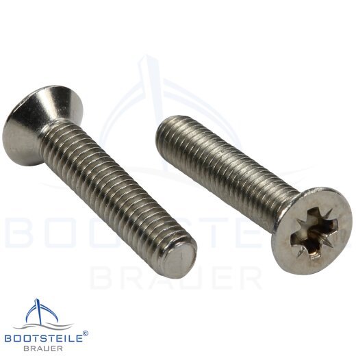 Senkkopfschrauben mit Kreuzschlitz (Z - Pozidrive) DIN 965 - M6 X 22 mm - Edelstahl A2 (AISI 304)