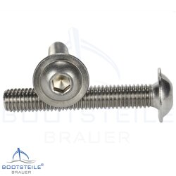 Hexagon socket button head screw flange fullthread ISO...