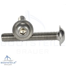 Hexagon socket button head screw flange fullthread ISO 7380-2 -  M6 X 20/20 mm - stainless steel A2 (AISI 304)