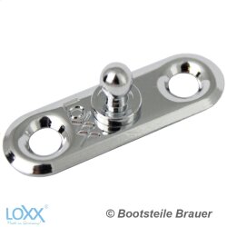 Loxx&reg; oval plate 34 x 11 mm - Chrome