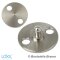 LOXX® round screw plate D= 24 mm - Stainless steel V2A AISI 304