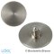 LOXX&reg; round plate for glueing D= 24 mm - Stainless steel V2A AISI 304