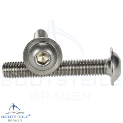 Hexagon socket button head screw flange fullthread ISO 7380-2 -  M10 X 50/50 mm - stainless steel A2 (AISI 304)