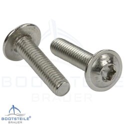 Hexagon socket button head screw, serration ISO 7380-2 - M3  - stainless steel A2 (AISI 304)