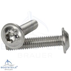 Hexagon socket button head screw, serration ISO 7380-2 - M5 X 20/20 mm - stainless steel A2 (AISI 304)