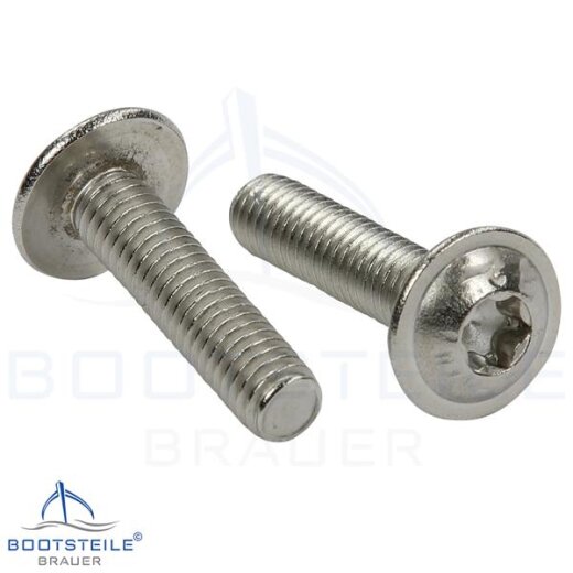 Hexagon socket button head screw, serration ISO 7380-2 - M10  - stainless steel A2 (AISI 304)