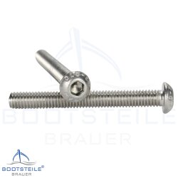 Hexagon socket button head screws with fullthread ISO 7380 - M5 X 20/20 - stainless steel A2 (AISI 304)