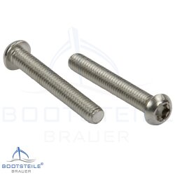 Button head screws with six lobe drive, fullthread ISO 7380-1 - M3 stainless steel A2 (AISI 304)