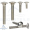 Mushroom head square neck bolts  DIN 603 M10 X 200/200 - stainless steel A2