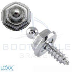 LOXX&reg; screw with wood thread 4,2 x 10 mm - Chrome