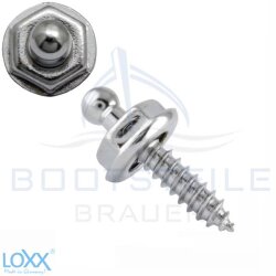 LOXX&reg; screw with wood thread 4,2 x 12 mm - Chrome