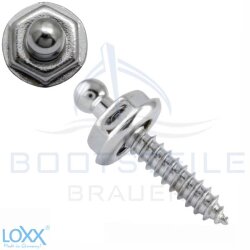 LOXX® screw with wood thread 4,2 x 16 mm - Chrome