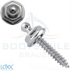 LOXX&reg; screw with wood thread 4,2 x 26 mm - Chrome
