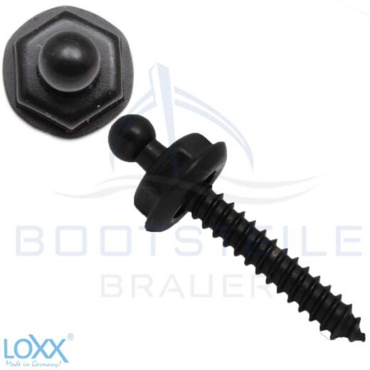 LOXX Blechschraube 4,2 x 22 für Holz, Kunststoff - Messing schwarz verchromt