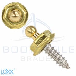 LOXX Holzschraube 4,2 x 12 mm - Messing Blank/...