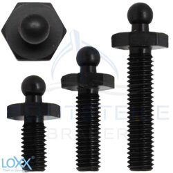 LOXX® screw with metric thread M5 - M6  - Black Chrome