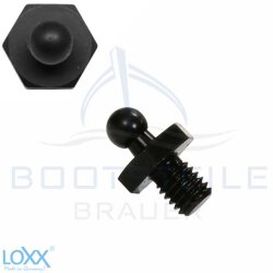 LOXX® screw with metric thread M5 x 6 - Black chrome