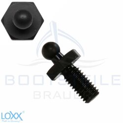 LOXX&reg; screw with metric thread M5 x 10 - Black chrome