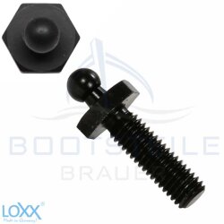 LOXX&reg; screw with metric thread M5 x 16 - Black chrome