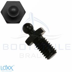 LOXX&reg; screw with metric thread M6 x 10 mm - Black chrome