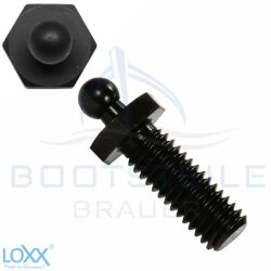 LOXX® screw with metric thread M6 x 16 mm - Black Chrome
