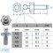 LOXX&reg; screw with metric thread M5  - Chrome