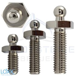 LOXX® screw with metric thread M5 - M6  - Nickel