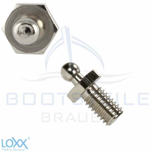 Loxx® vis avec métrique filetage M6 x 10 mm - Laiton nickeler