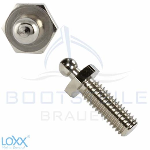 Loxx® vis avec métrique filetage M6 x 16 mm - Laiton nickeler