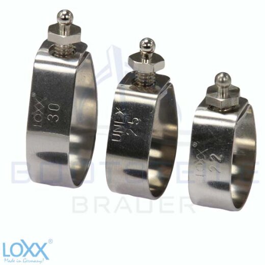 Loxx Rohrschelle inkl Schraube D= 30mm Persenning Plane Verschluss Tenax 